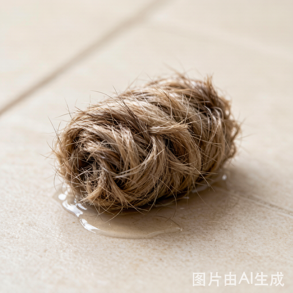 毛球状呕吐物
