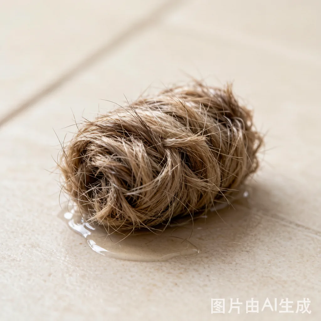 毛球状呕吐物