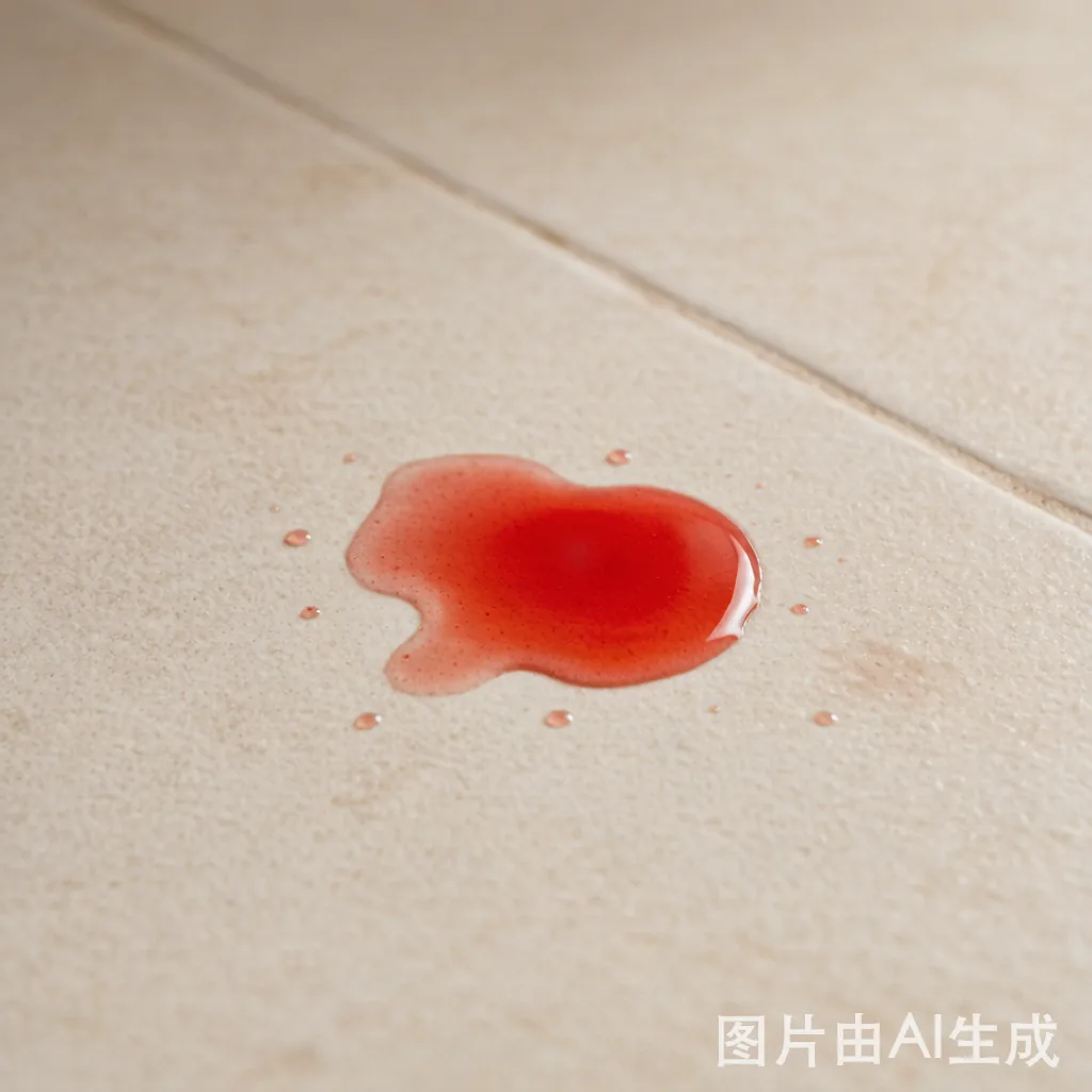 鲜红色/带血呕吐物